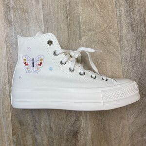 NEW! Converse Womens Chuck Taylor All Star Lift Hi Butterfly Platform Shoes Sz 7